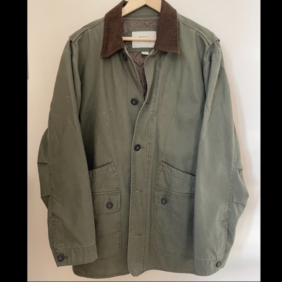 Orvis Other - Orvis Olive Green Twill and Brown Corduroy Barn Coat